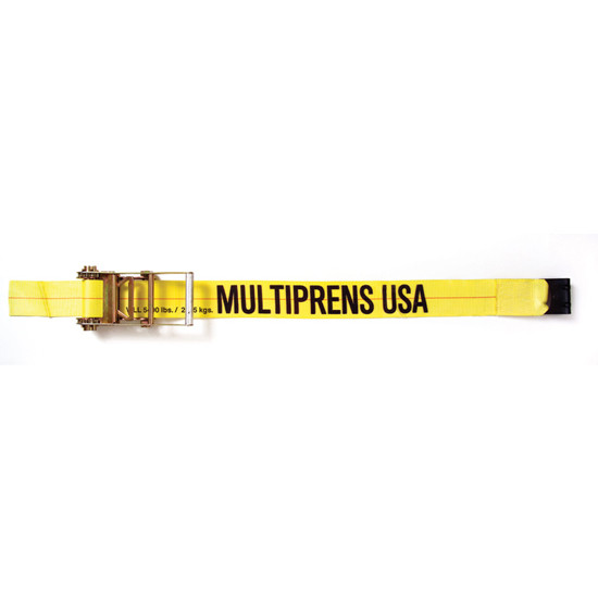 4 Inch Yellow Polyester Ratchet Strap - 5400 Lb Wll