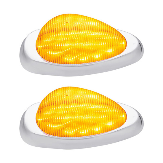 15 Diode Sleeper Clearance Marker Lights With Chrome Bezel