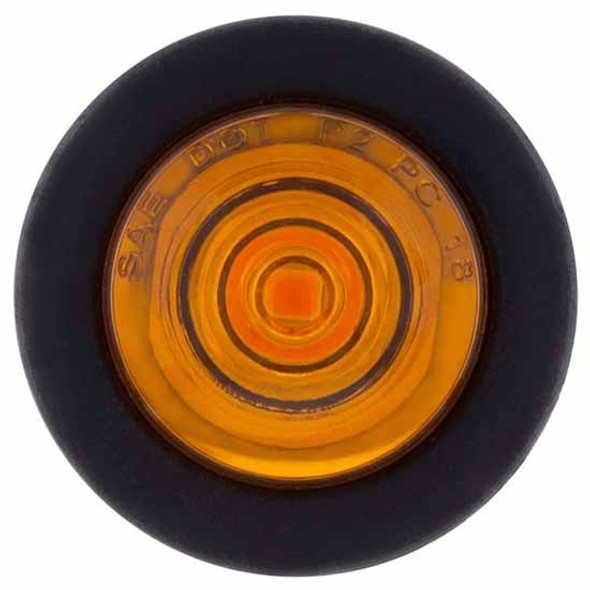 1 LED Mini Clearance Light W/ Rubber Grommet - Amber LED / Amber Lens