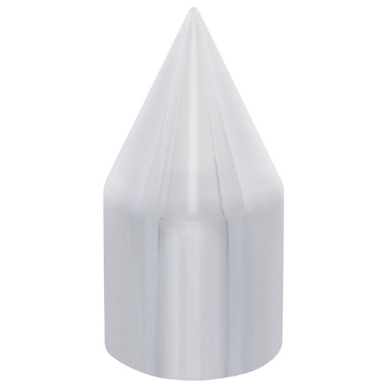25 Inch 33Mm X 3.1 Chrome Plastic Tall Spike Push-On Nut Covers For Hub Pilot