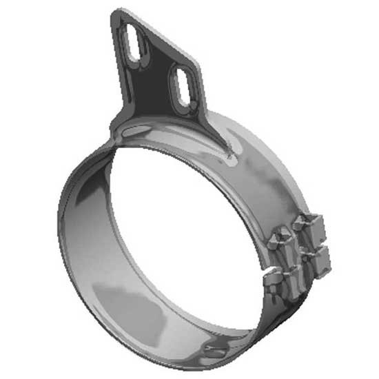 5 Inch Peterbilt 377, 378, 379, 386, 388, 389 OD Chrome Angled Exhaust Clamp