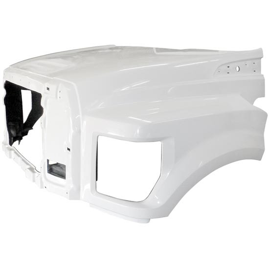 Fiberglass Hood 40.75 Inch Centerline & Fenders By Jones Performance Replaces FC4Z-16612-A Fits Ford F650-F750