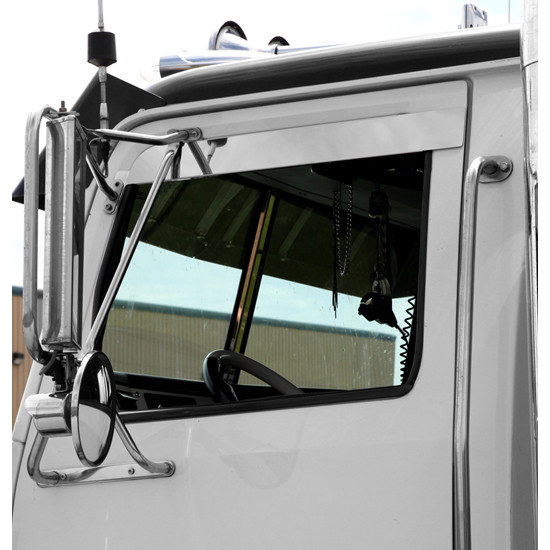 3.25 Inch Polished Stainless Steel Door Trim By Roadworks Fits Western Star 4964 Constellation 1997-Current