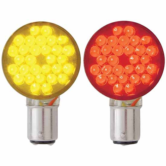 30 Diode Led Right Angle 1157 Bulb With Clear Lens