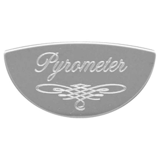 Stainless Steel Half Moon Gauge Emblem Plate For Peterbilt 359, 375, 377, 378, 379