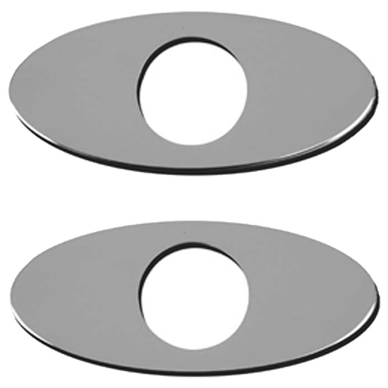 Oval Plain Keyhole Protectors - Pair