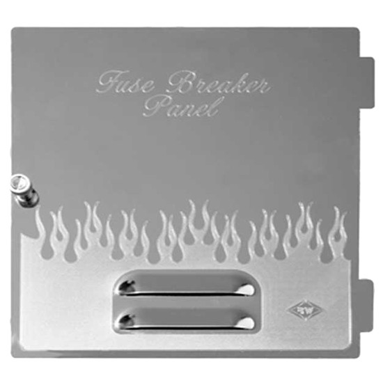 Rockford Stainless Steel Ac Heater Filter Door Cover With Flames For Ergonomic Dash