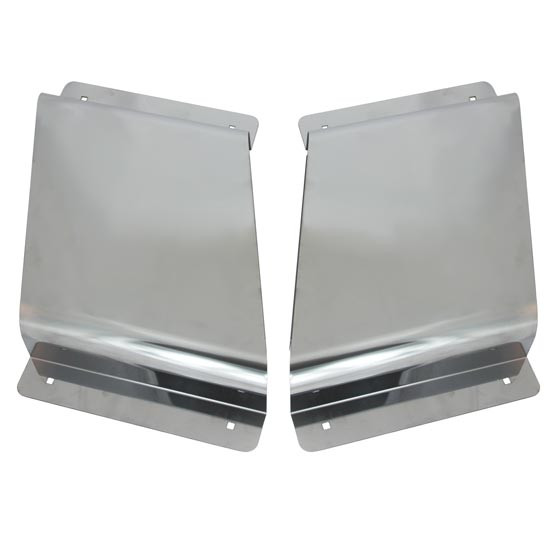 Turnpike Truck Trim Stainless Steel Side Hood Scoops For Kenworth T600, T800