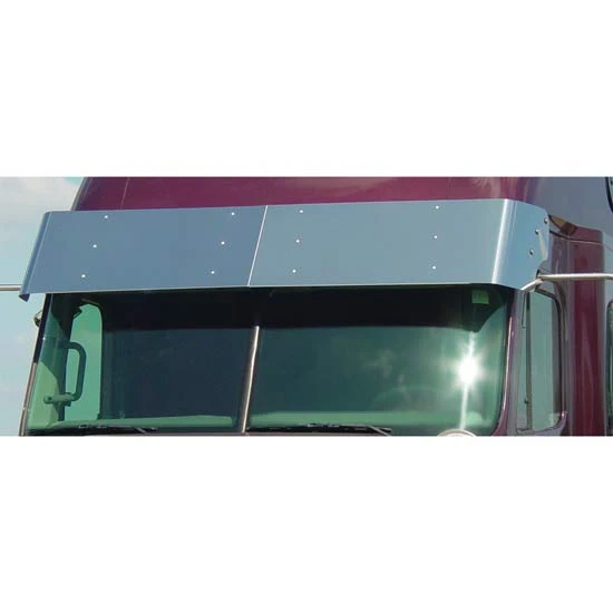 17 Inch Stainless Steel Drop Visor For Freightliner Coronado, Columbia, Century Mid-Roof