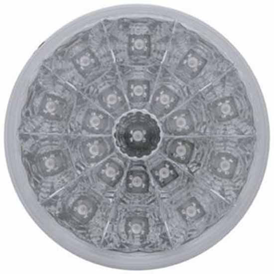 21 LED 4 Inch Reflector Stop. Turn And Tail Light, , Chrome Reflector Red LED/Clear Lens