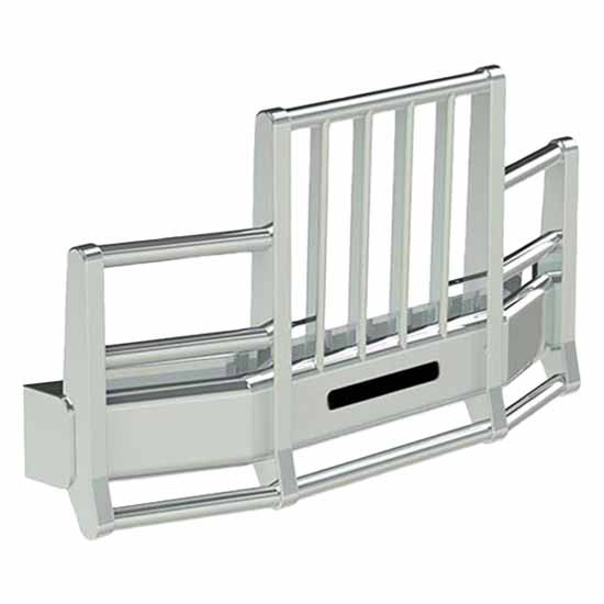 Herd Defender Aluminum Grille Guard With Lift Assist, Slam Latch, Oval Turn Lights And Standard Lower Rake For Freightliner Fld