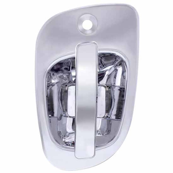 Chrome Plastic 6 Red Led Chrome Door Handle Cover - Driver Side For Freightliner