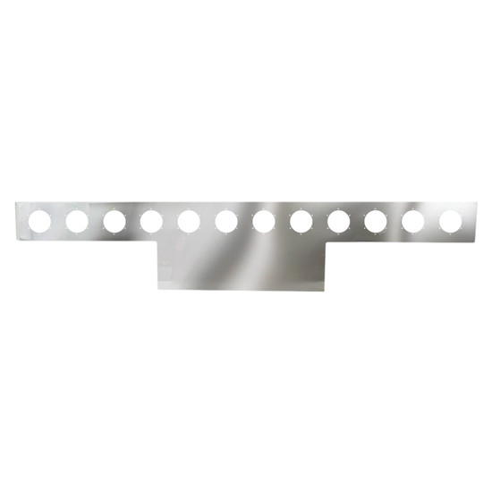 94 Inch Turnpike Truck Trim SS T-Bar With 12 Rnd 4 Inch Light Holes With Brackets