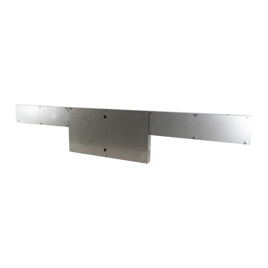 94 Inch Turnpike Truck Trim SS T-Bar With 12 Rnd 4 Inch Light Holes With Brackets