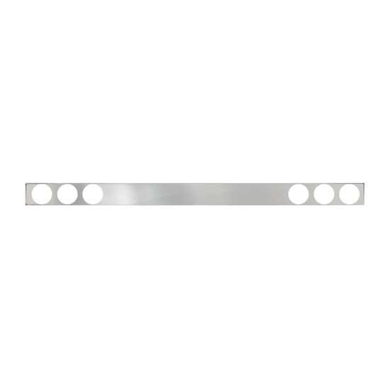 94 Inch Stainless Steel Rear Light Bar With Six 4 Inch Round Light Holes