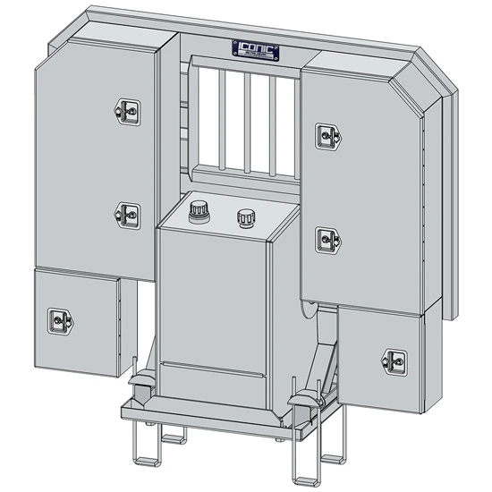 Aluminum Cab Rack W/ 70 Gallon Hydraulic Tank & Jail Bar Window