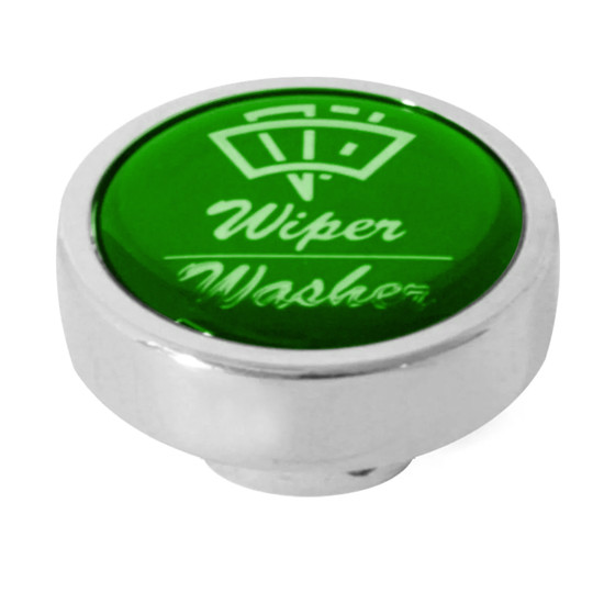 16 Inch 1-3/ Aluminum Wiper / Washer Dash Knob With Green Sticker