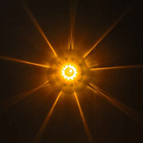 Star Burst Series Watermelon Clearance Marker Light - Amber Led / Amber Lens