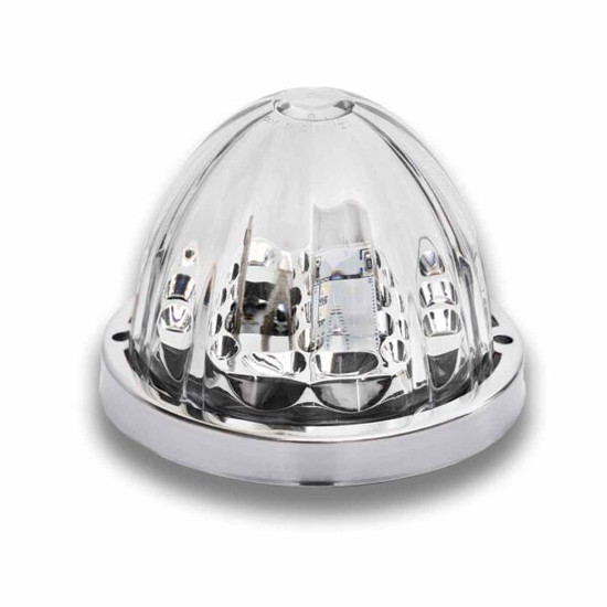 Star Burst Series Watermelon Clearance Marker Light - Amber Led / Clear Lens