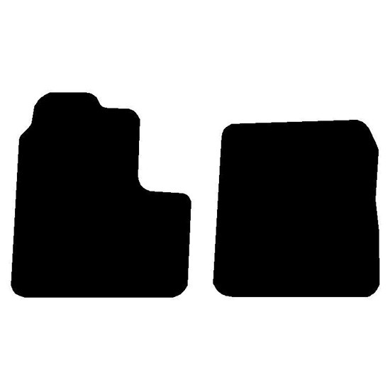 Black Front Floor Mats 2 Piece Set For Mack Ch613 SBA, SFA And Cl