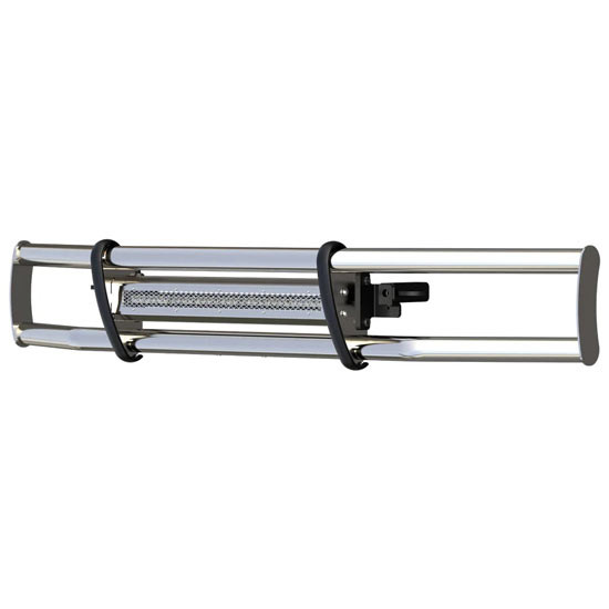 Milestone Polished Stainless Steel Bumper Guard With Led Light Bar For Volvo Vnl Gen Ii - Iii 2004-Current
