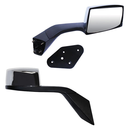 Chrome Rear View Hood Mounted Mirror - Passenger Side For Volvo Vnl Gen Ii
