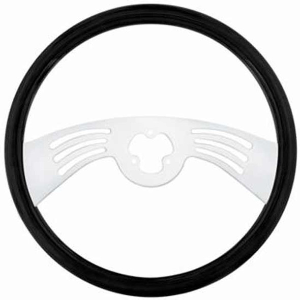 18 Inch Carbon Black Steering Wheel - 2 Spoke