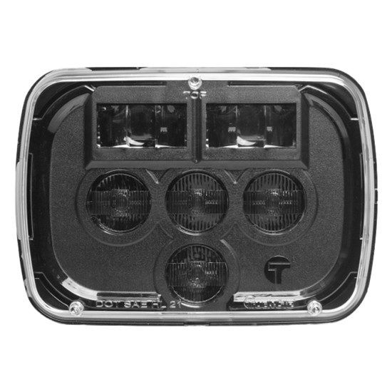 7 Inch 5 X Complex Reflector 2 Diode Led Headlight With Polycarbonate Lens