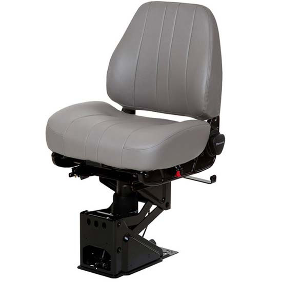 Opal Gray Vinyl Captain Air Low Back Seat With Air Lumbar