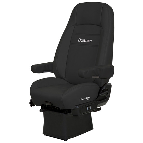 Bostrom Seat Pr10 Iii Hi Back Lopro Seat With Dual Arms, Air Lumbar Support - Black Ultraleather