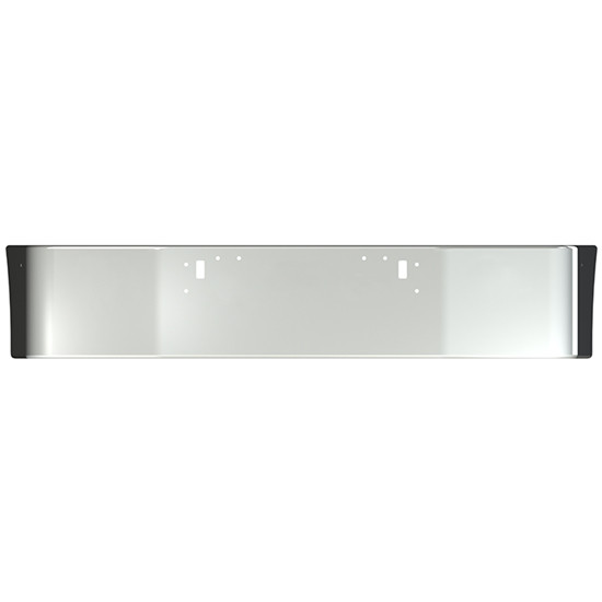 12 Inch Stainless Steel SBA Bumper W/ Mounting & Tow/Hitch Holes By Valley Chrome Fits Freightliner FLD112/120 SBA
