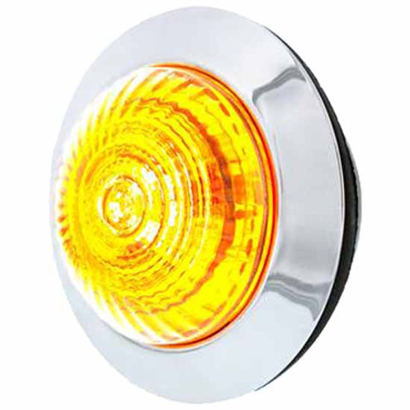 1 1/4 Inch 6 LED Dual Function Light - Amber LED / Amber Lens