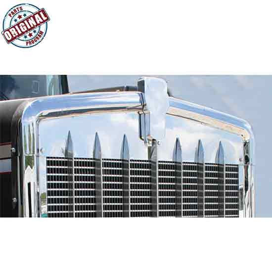 Driver/Passenger Chrome Grille Crown Fits Kenworth W900L