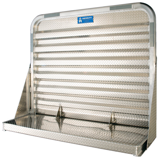 Dyna-Drom Diamond Plate Aluminum Cab Rack, 68 X 96 Inch With Deck By Merritt
