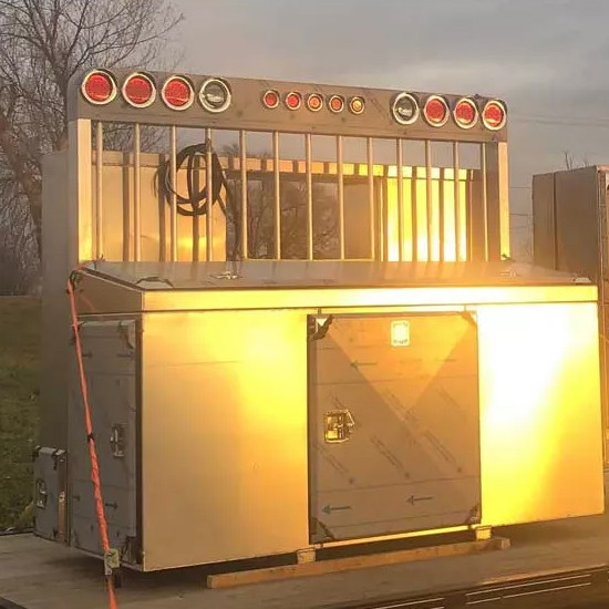 Aluminum Cab Rack With Side Access Doors And Stainless Steel Doors By Brunner