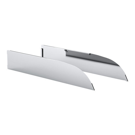 Chop Top Window Trim 34.344 Inch Stainless Steel W/ 6 Inch Drop Fits Peterbilt 567 & 579