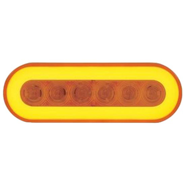 22 LED 6 Inch Oval Back Up GloLight Kit - Amber LED/ Amber Lens