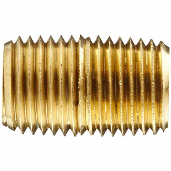 TPHD 1/4 Inch Brass Close Nipple