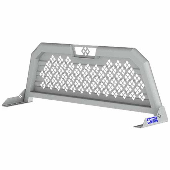 Merritt Aluminum Above Cab High Rack, 24 X 73 X 47 Inch, W/ Punched Panel, Powder Coated, For Dodge Ram, Ford Merritt Aluminum Above Cab High Rack, 24 X 73 X 47 Inch, W/ Punched Panel, Powder Coated, For Dodge Ram, Ford