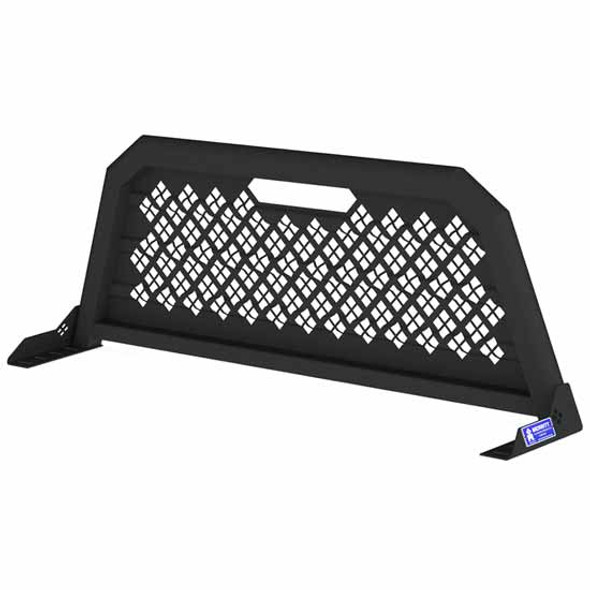 Merritt Aluminum Above Cab High Rack, 25 X 73 X 46 Inch W/Punched Panel, Satin Black Merritt Aluminum Above Cab High Rack, 25 X 73 X 46 Inch W/Punched Panel, Satin Black