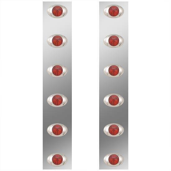 Stainless Steel 13 Inch Rear Air Cleaner Panel For Peterbilt 379, 388 & 389