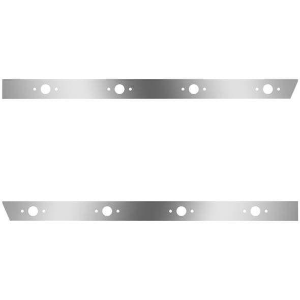 Stainless Steel Extended Cab Panels W/ 8 M-1 Millennium Light Holes For Peterbilt 359, 378, 379, 388 & 389