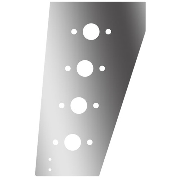 Stainless Steel Standard Cowl Panel W/ 4 P1 Light Holes For Peterbilt