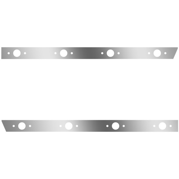 Stainless Steel Standard Cab Panels W/ 8 P1 Light Holes For Peterbilt 389, 389 Glider
