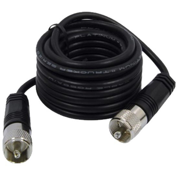 TPHD Black 18 Foot CB Antenna Coax Cable With PL-259 Connectors