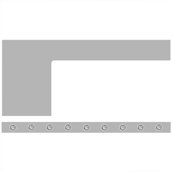 6.5 Inch Paintable Cab-Cowl Panels With DPF, Under Glow Amber Bulkhead Lights For Peterbilt