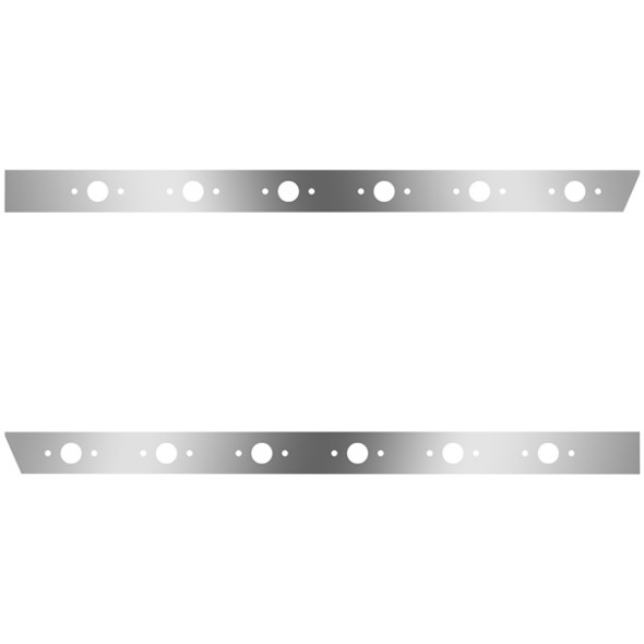 3 Inch Stainless Steel Extender Cab Panels W/ 6 M1 Light Cutouts For Peterbilt 379 1987-2007