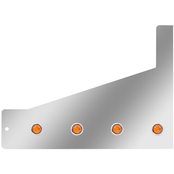 4 X 63 Inch Sleeper Extension Panel W/ 4 - 3/4 Inch Amber/Amber LED Lights For Peterbilt 388, 389 - Pair