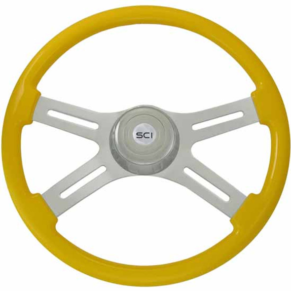 18" Yellow Steering Wheel