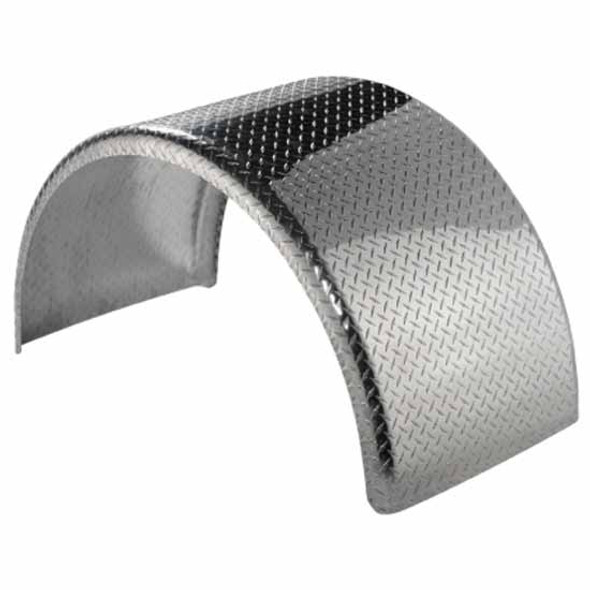 TPHD 50 Inch Diamond Plate Aluminum Single Axle Full Radius Fender - Pair